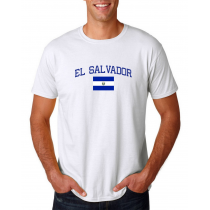 Men's Round Neck  T Shirt Jersey  Country El Salvador