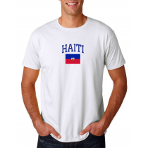 Men's Round Neck  T Shirt Jersey  Country Haiti