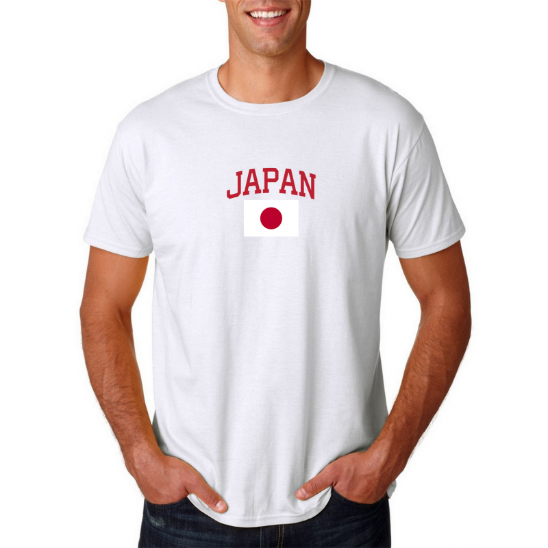 Men's Round Neck  T Shirt Jersey  Country Japan
