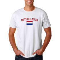 Men's Round Neck  T Shirt Jersey  Country Netherlands