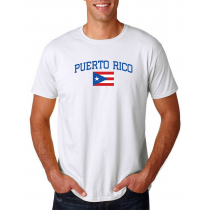 Men's Round Neck  T Shirt Jersey  Country Puerto Rico