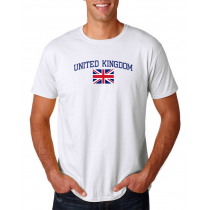 Men's Round Neck  T Shirt Jersey  Country United Kingdom