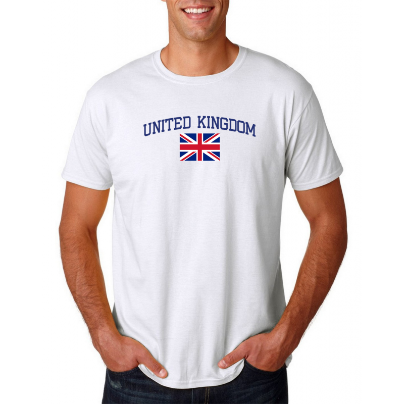 Men's Round Neck  T Shirt Jersey  Country United Kingdom