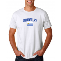 Men's Round Neck  T Shirt Jersey  Country Uruguay
