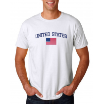 Men's Round Neck  T Shirt Jersey  Country United States
