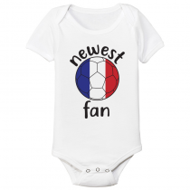 France flag country world cup Baby Soccer Bodysuit