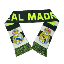 Real Madrid Fc Scarf Reversible Black Grey