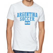 Men's Round Neck Tee T Shirt  Soccer  Argentina
