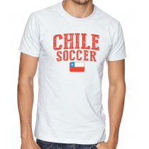 Men's Round Neck Tee T Shirt  Soccer  Chile