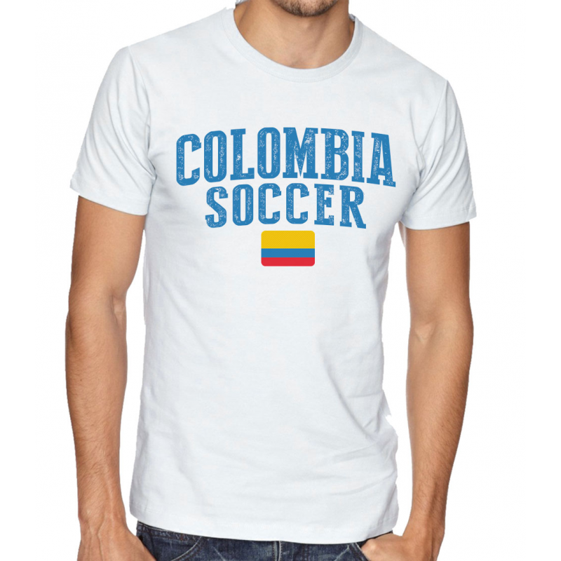Men's Round Neck Tee T Shirt  Soccer  Colombia
