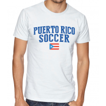 Men's Round Neck Tee T Shirt  Soccer  Puerto Rico