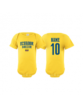 Ecuador country Baby Soccer Bodysuit jersey t-shirts