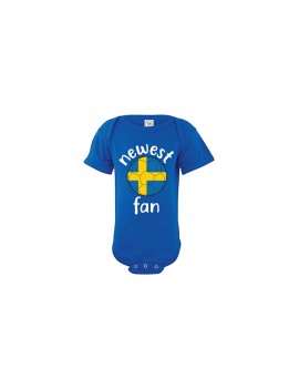 Sweden Newest Fan Baby Soccer Bodysuit