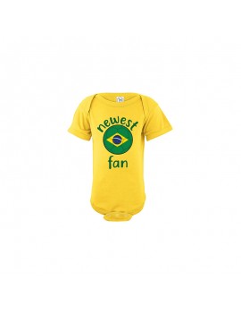 Brazil Newest Fan Baby Soccer Bodysuit