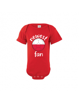 Poland Newest Fan Baby Soccer Bodysuit