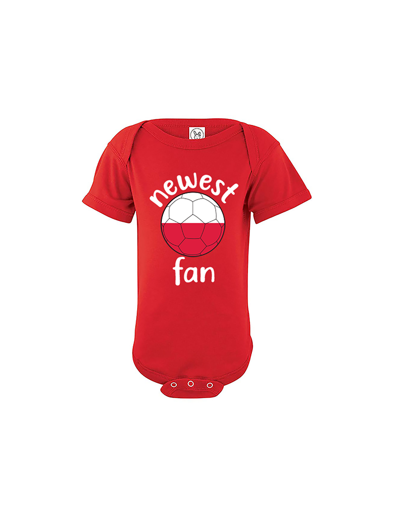 Poland Newest Fan Baby Soccer Bodysuit