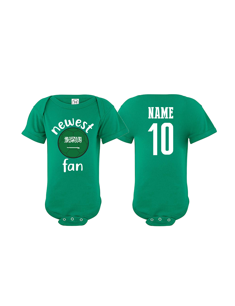 Saudi Arabia Newest Fan World Cup Baby Soccer Bodysuit Saudi Arabia Newest Fan World Cup Baby Soccer Bodysuit