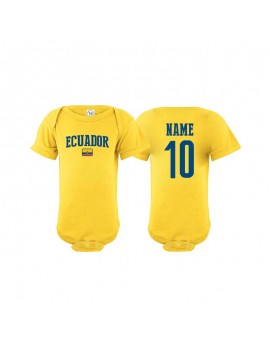 Ecuador flag country Baby Soccer Bodysuit jersey t-shirts