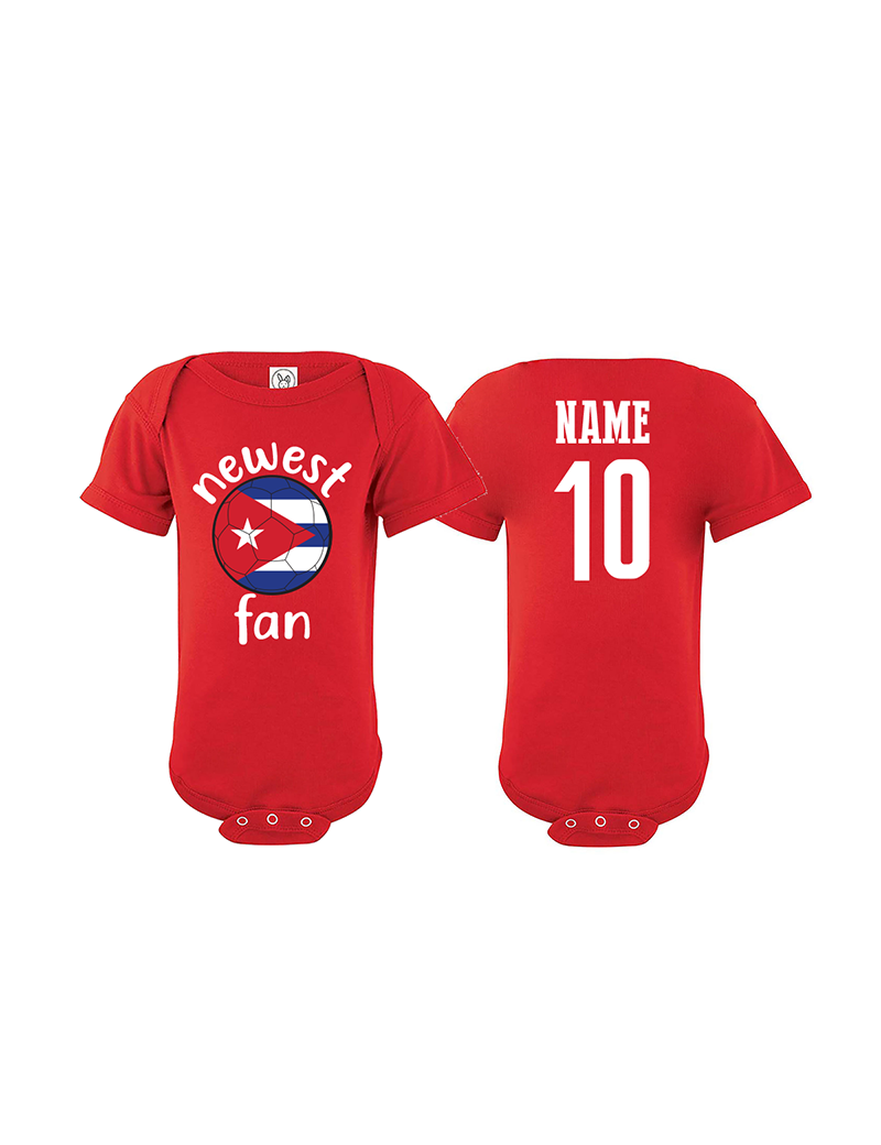 Cuba Newest Fan Baby Soccer Bodysuit