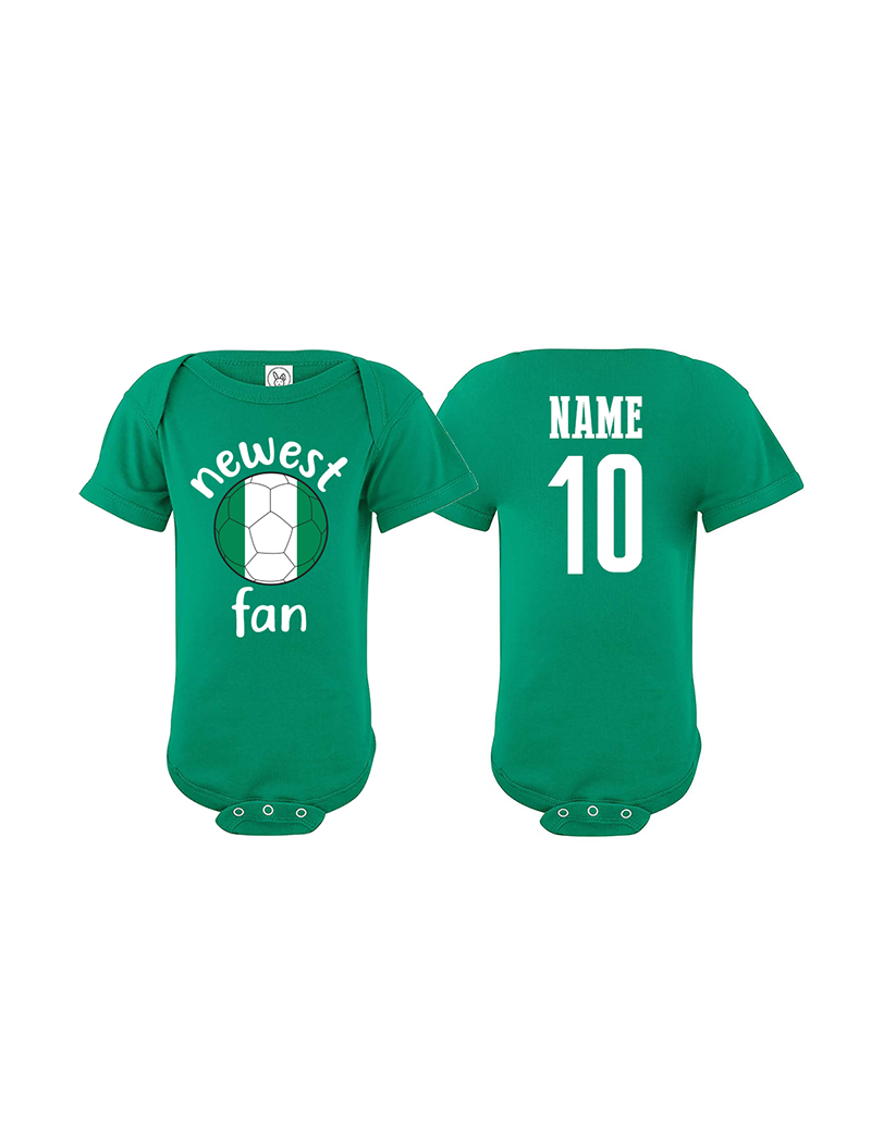 Nigeria Newest Fan Baby Soccer Bodysuit Nigeria Newest Fan Baby Soccer Bodysuit