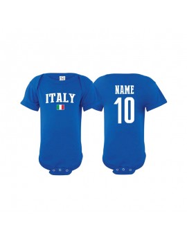 Italy flag country world cup Baby Soccer Bodysuit