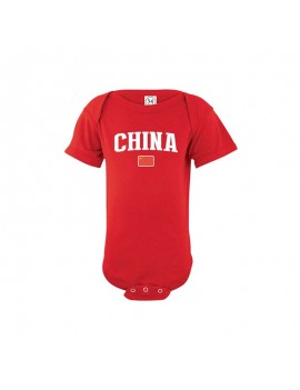 China flag world cup 2018 Baby Soccer Bodysuit, jersey t-shirts