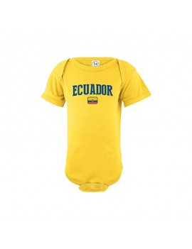 Ecuador flag Country Baby Soccer Bodysuit