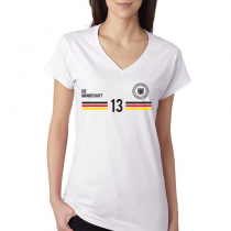 Germany Women's V Neck Tee T Shirt  Jersey13 shield 

Available colors, heather gray, white and other colors as you request.
