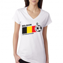 Belgium  Women's V Neck Tee...