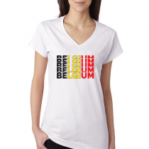 Belgium  Women's V Neck Tee...