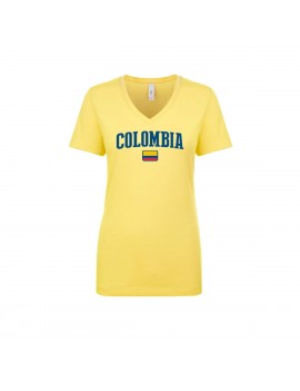 Colombia World Cup Women's V Neck T-Shirt