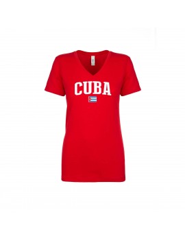 Cuba World Cup Women's V Neck T-Shirt