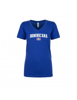 Dominican Republic World Cup Women's V Neck T-Shirt