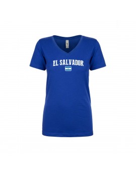 El Salvador World Cup Women's V Neck T-Shirt