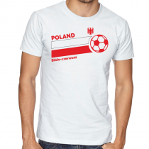 Poland Men's Round Neck  T Shirt Jersey   Biato ball

Available colors, heather gray, white and other colors as you request.