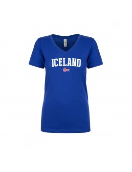 Iceland World Cup Women's V Neck T-Shirt