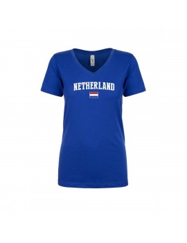 Netherland World Cup Women's V Neck T-Shirt