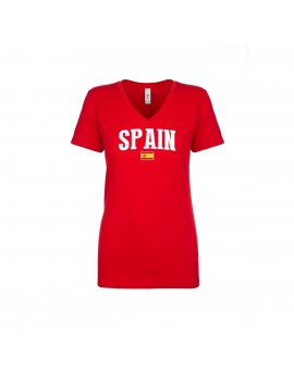 Spain World Cup Women's V Neck T-Shirt