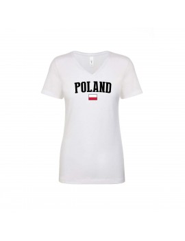 Poland World Cup Women's V Neck T-Shirt