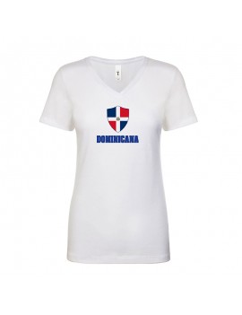 Dominican Republic World Cup Center Shield Women's V-Neck
