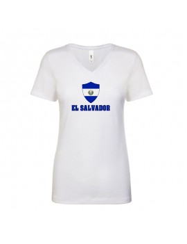El Salvador World Cup Center Shield Women's V-Neck