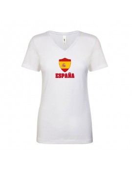 Spain World Cup Center Shield Women's V-Neck