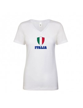 Italy World Cup Center Shield Women's V-Neck