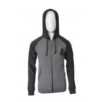 Real Madrid Youth Zip Up Jacket Black/Gray - Side Logo