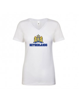 Netherlands World Cup Center Shield Women's V-Neck