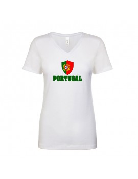 Portugal World Cup Center Shield Women's V-Neck