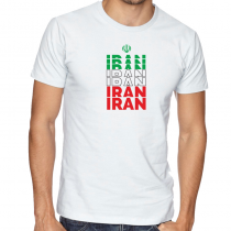 Iran  Men's Round Neck  T Shirt Jersey  Iran letters

Available colors, heather gray, white and other colors as you request