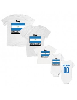 Soy Nicaragua National Pride T-Shirt Matching Set Personalized
