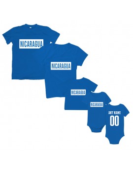 Freedom For Nicaragua T-Shirt Matching Set Personalized Blue Style 2