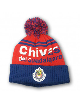 Chivas De Guadalajara Adult's Beanie Hat Red/Blue Authentic Official